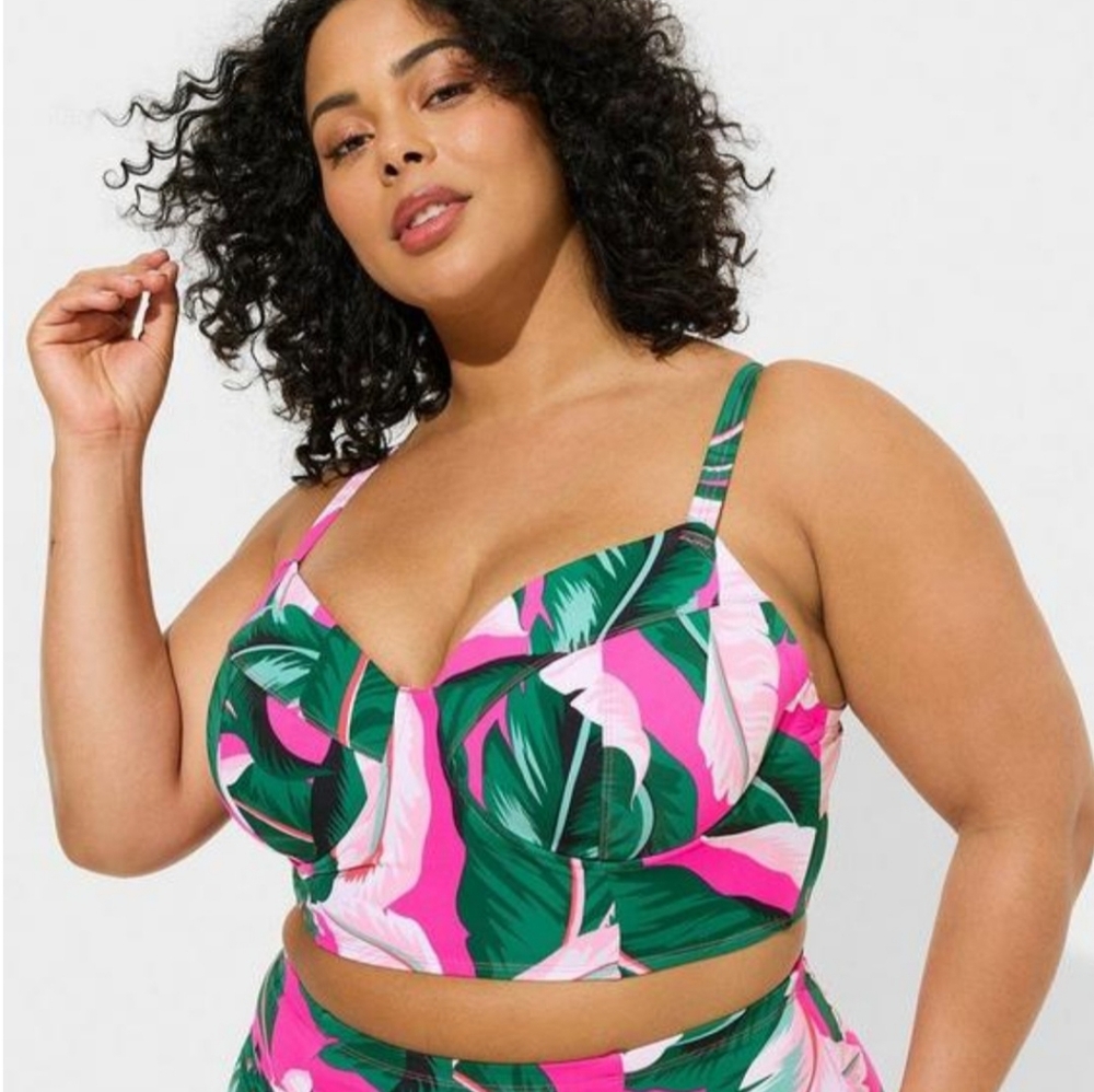 Underwire Long Line Bikini Top